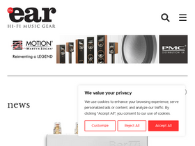 'the-ear.net' screenshot