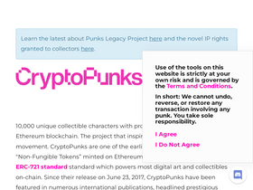 'cryptopunks.app' screenshot