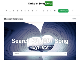 'christiansong-lyrics.com' screenshot