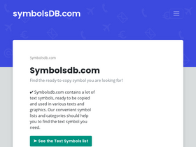 'symbolsdb.com' screenshot