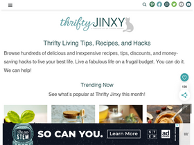 'thriftyjinxy.com' screenshot