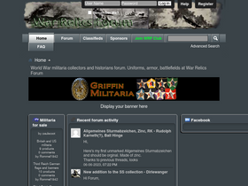 'warrelics.eu' screenshot