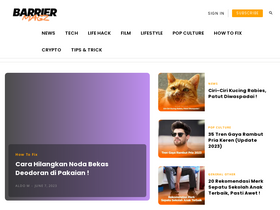 'barriermagz.com' screenshot