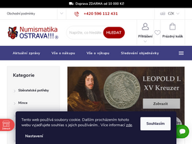 'numismatika-ostrava.cz' screenshot