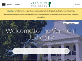 'vermontjudiciary.org' screenshot