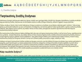 'zodis.eu' screenshot