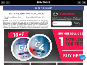 'buysnus.com' screenshot