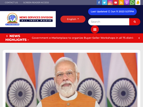 'newsonair.gov.in' screenshot