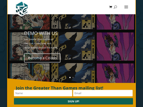 'greaterthangames.com' screenshot