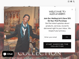 alexandersrugs.com homepage screenshot