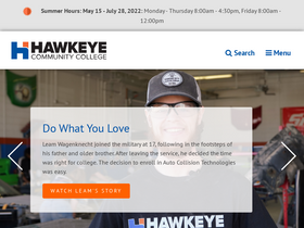 'hawkeyecollege.edu' screenshot