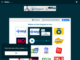 'radios.com.uy' screenshot