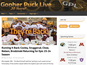 'gopherpucklive.com' screenshot