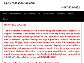 'epipenclassaction.com' screenshot