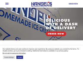 'handelsicecream.com' screenshot
