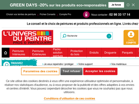 'luniversdupeintre.com' screenshot