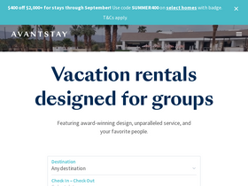'avantstay.com' screenshot