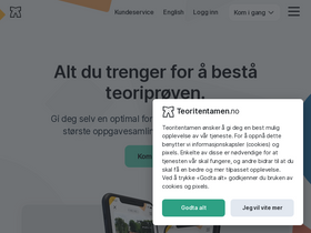 'teoritentamen.no' screenshot