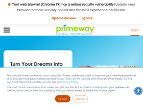 'primewayfcu.com' screenshot