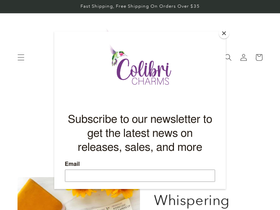 colibricharms.com homepage screenshot