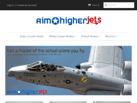 Aimhigherjets homepage screenshot