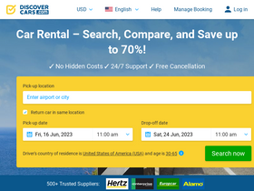 'discovercars.com' screenshot