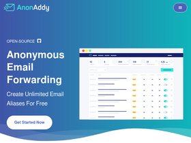 'anonaddy.com' screenshot