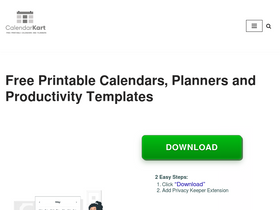 'calendarkart.com' screenshot