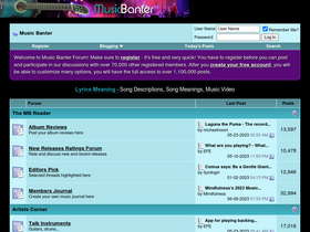 'musicbanter.com' screenshot