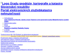 'kataster-portal.sk' screenshot