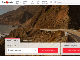 'cartrade.com' screenshot