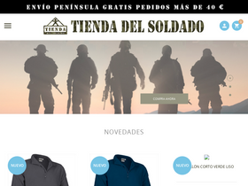 'tiendadelsoldado.com' screenshot