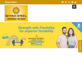 'shyamsteel.com' screenshot
