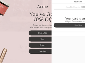 Arrae website screenshot