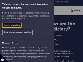 'judiciary.uk' screenshot