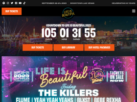 'lifeisbeautiful.com' screenshot