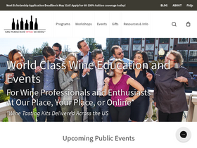sanfranciscowineschool.com homepage screenshot