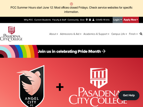 'pasadena.edu' screenshot