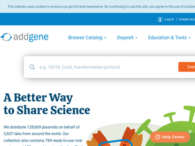 'addgene.org' screenshot