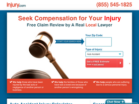 'lnjury.com' screenshot