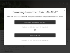 'astrolighting.com' screenshot