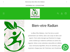 bienetreradian.com homepage screenshot