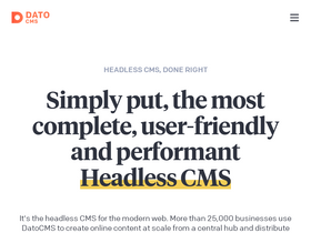 'datocms.com' screenshot