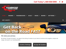 'gearheadengines.com' screenshot