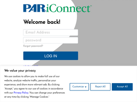 'pariconnect.com' screenshot