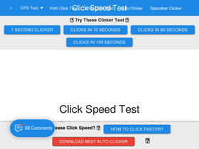 'clickspeedtester.com' screenshot