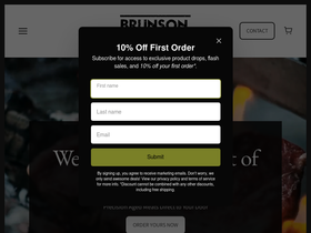 brunsonmeats.com homepage screenshot