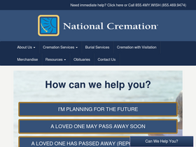 'obituaries.nationalcremation.com' screenshot