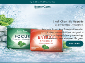 bettergum.com homepage screenshot