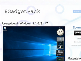 '8gadgetpack.net' screenshot
